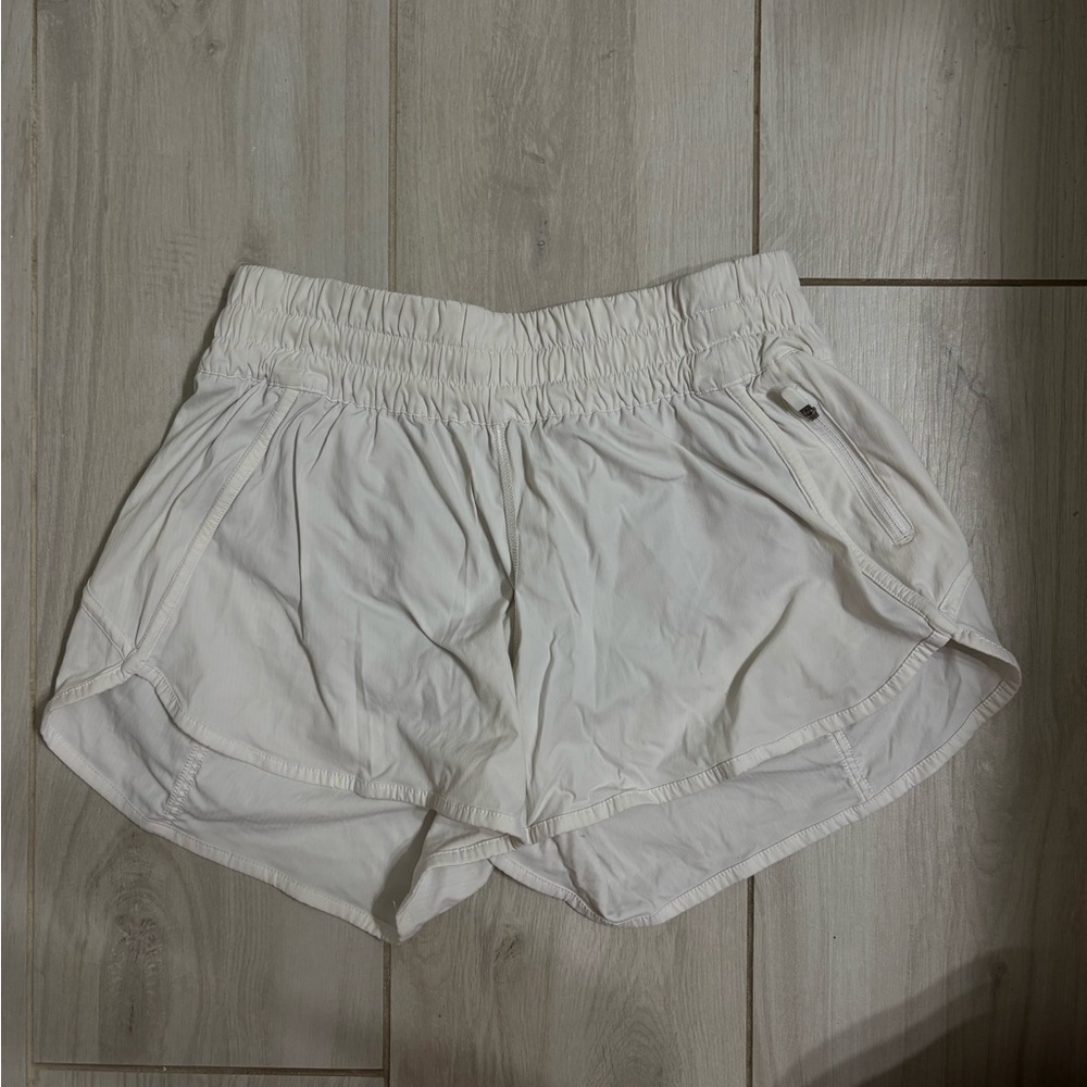 Lululemon White 3” Track That Short